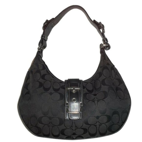 Coach Black Signature Shoulder Bag - Picture 1 of 2